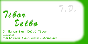 tibor delbo business card
